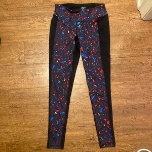 Jockey Paint Splatter Printed Leggings With Side Pockets